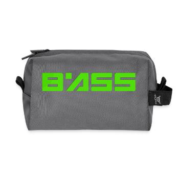 bass4 - Recycled Toiletry Zip Bag - anthracite - Front