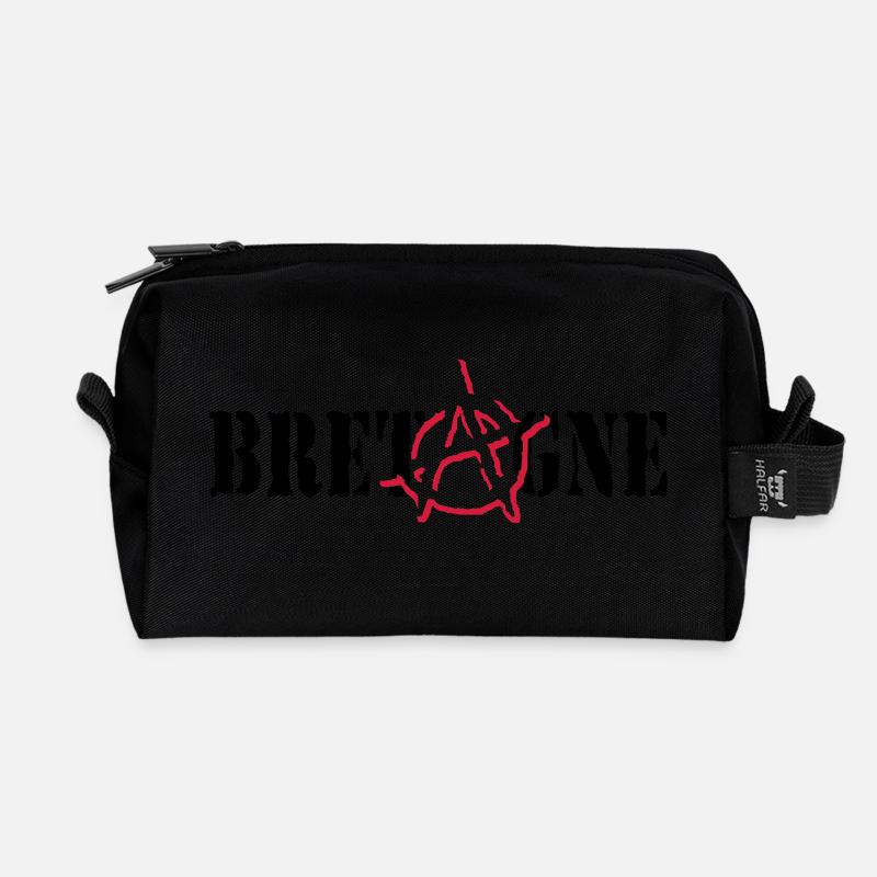 Anarchy Bretagne - Trousse de toilette en tissu recyclé - noir