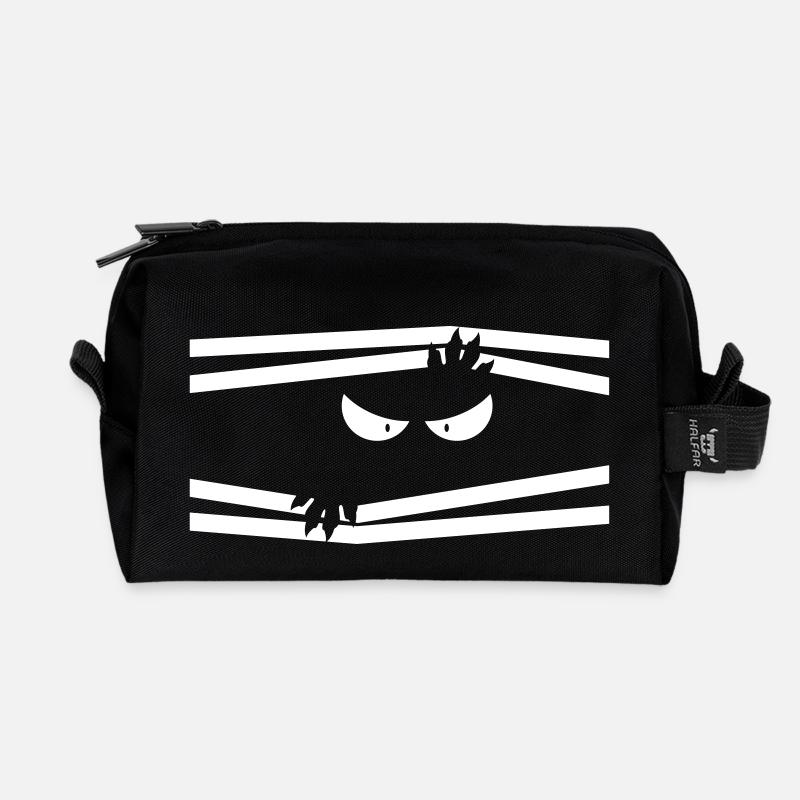 Monster - Recycelte Kulturtasche - Schwarz