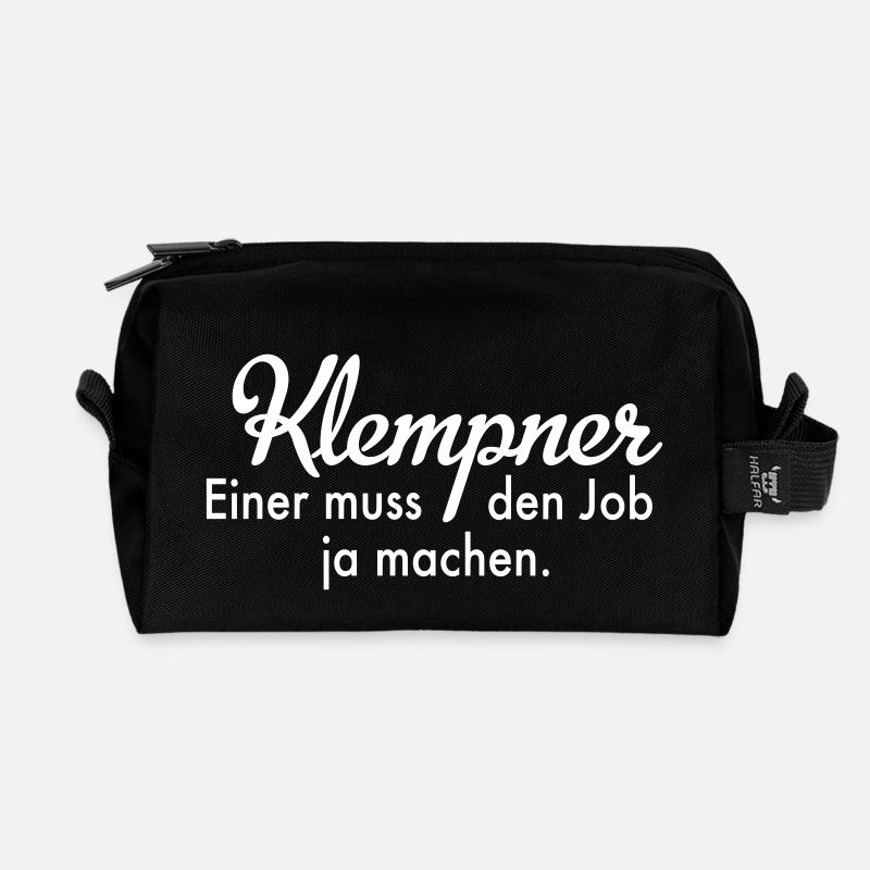 KLEMPNER - Recycelte Kulturtasche - Schwarz