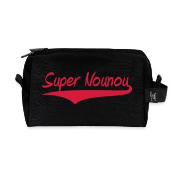 Super Nanny! - Recycled Toiletry Zip Bag - black - Front