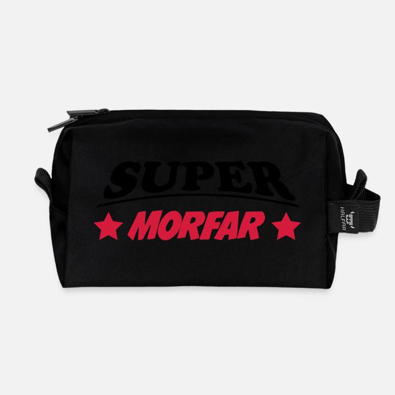 Super morfar 111 - Recycled Toiletry Zip Bag - black