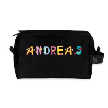 Andreas - Recycelte Kulturtasche - Schwarz - Vorne