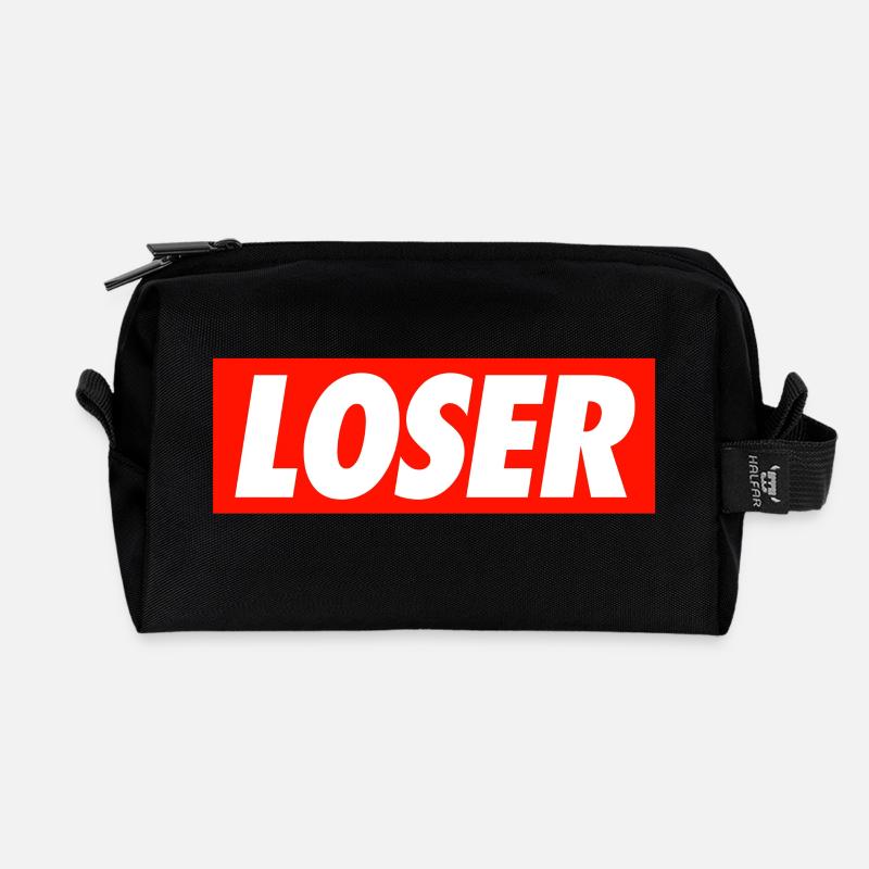 Loser - Recycled Toiletry Zip Bag - black