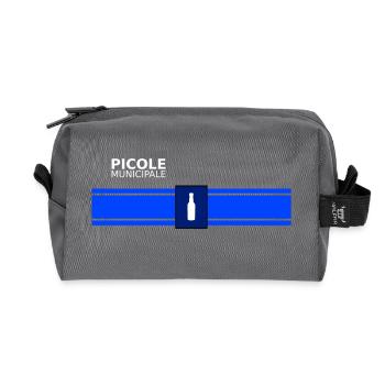picole municipale - Recycled Toiletry Zip Bag - anthracite - Front
