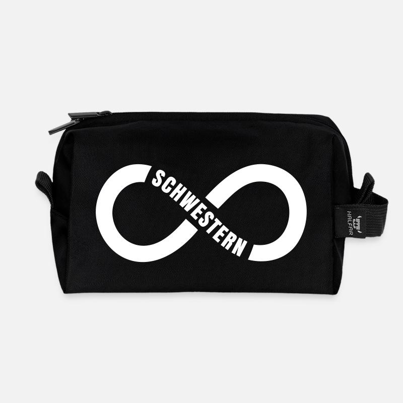 Schwestern Unendlichkeit - Recycelte Kulturtasche - Schwarz