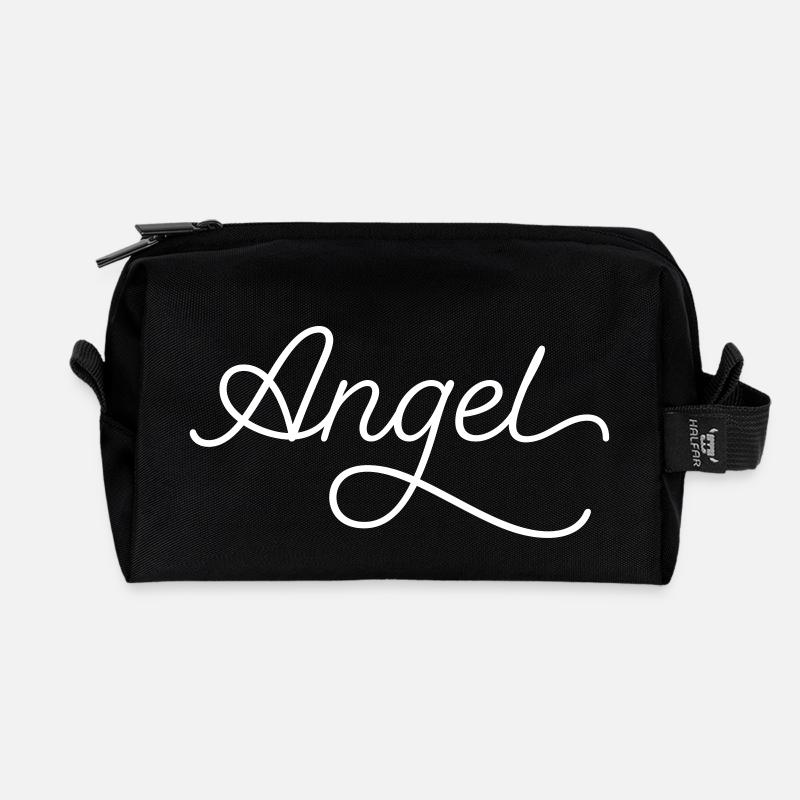 Engel - Recycelte Kulturtasche - Schwarz