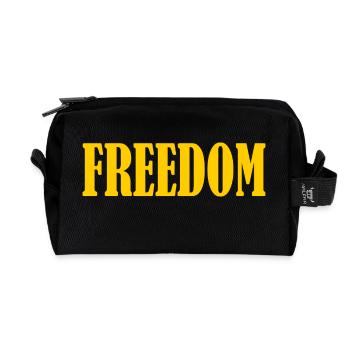 freedom - Recycled Toiletry Zip Bag - black - Front