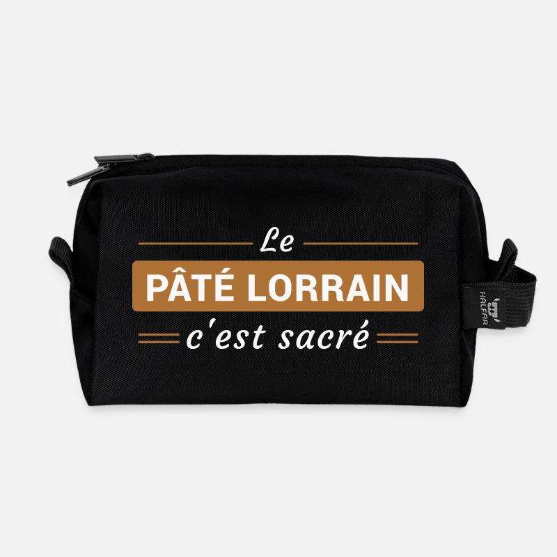 Le Pâté Lorrain, c'est Sacré - Trousse de toilette en tissu recyclé - noir