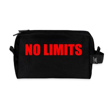 No limits - Recycled Toiletry Zip Bag - black - Front