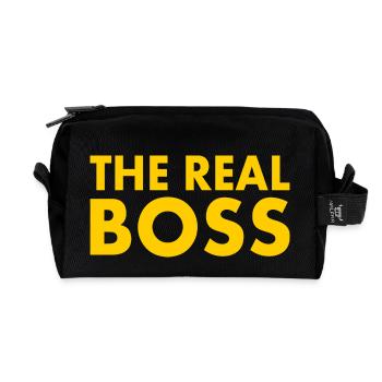 The real boss - Recycelte Kulturtasche - Schwarz - Vorne