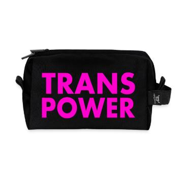 Trans power - Recycelte Kulturtasche - Schwarz - Vorne