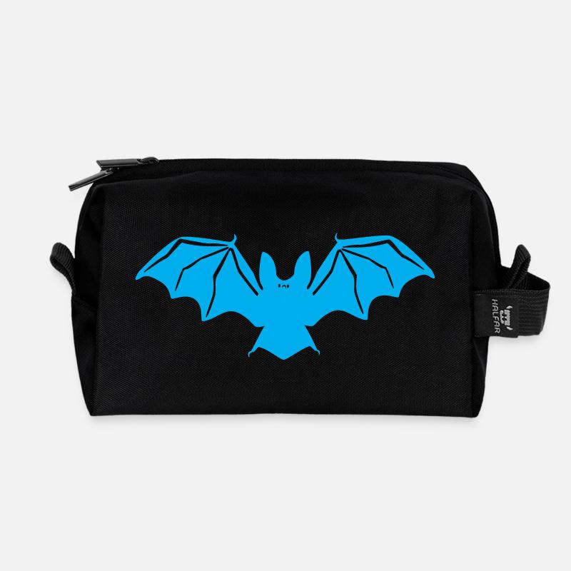 Blau Fledermaus Silhouette - Recycelte Kulturtasche - Schwarz