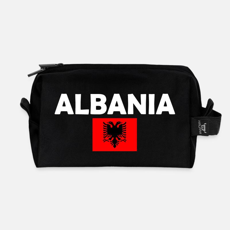 Albanien - Recycelte Kulturtasche - Schwarz