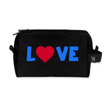 Liebe - Recycelte Kulturtasche - Schwarz - Vorne