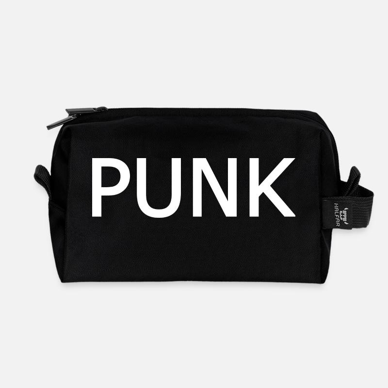 Punk - Recycelte Kulturtasche - Schwarz