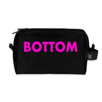 Bottom - Recycled Toiletry Zip Bag - black - Front