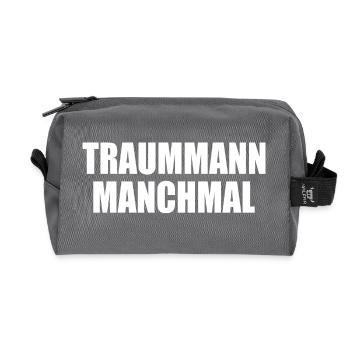 traummann manchmal - Recycelte Kulturtasche - Anthrazit - Vorne
