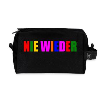 Nie wieder - Recycelte Kulturtasche - Schwarz - Vorne