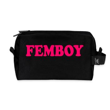 Femboy - Recycelte Kulturtasche - Schwarz - Vorne