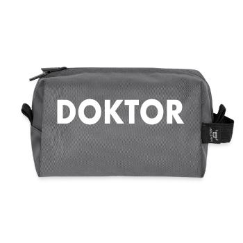 Doctor - Recycled Toiletry Zip Bag - anthracite - Front