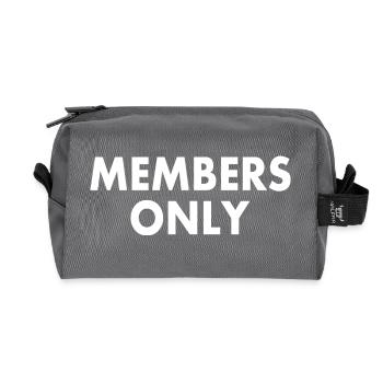 Members only - Recycled Toiletry Zip Bag - anthracite - Front
