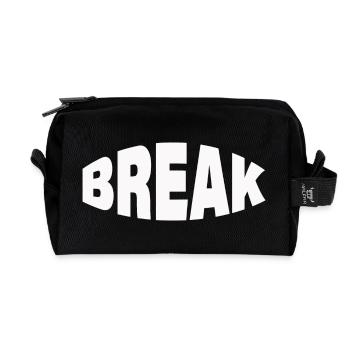 BREAK - Recycelte Kulturtasche - Schwarz - Vorne