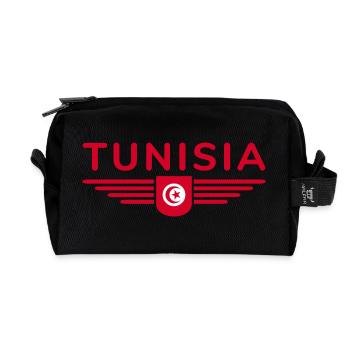 Tunisia Design – Pour les amateurs de culture - Trousse de toilette en tissu recyclé - noir - Devant