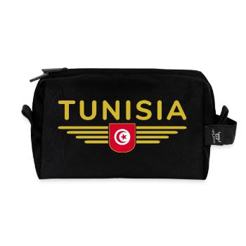 Tunisia Design – Pour les amateurs de culture - Trousse de toilette en tissu recyclé - noir - Devant