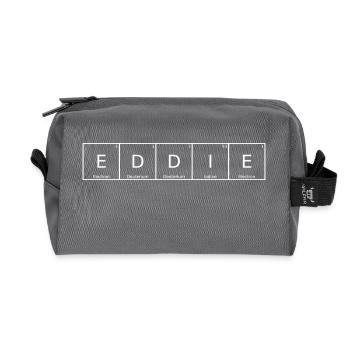Eddie Nom Prénom Chimie Tableau périodique Eléments - Trousse de toilette en tissu recyclé - anthracite - Devant