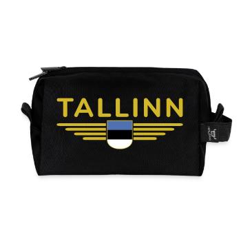 Tallinn T-Shirt – Pour les fans de la capitale - Trousse de toilette en tissu recyclé - noir - Devant