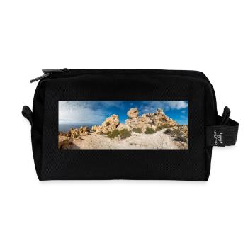 Dingli Felsformation in der Nähe von Dingli Cliffs Malta - Recycelte Kulturtasche - Schwarz - Vorne
