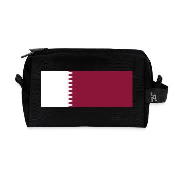 Qatar - Recycled Toiletry Zip Bag - black - Front
