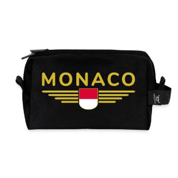 Monaco Design – Le style pour les fans de la Principauté - Trousse de toilette en tissu recyclé - noir - Devant