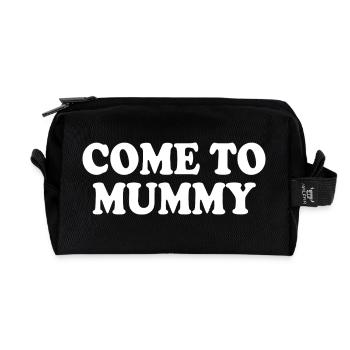 come to mummy - Recycled Toiletry Zip Bag - black - Front