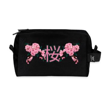 Sakura [jap.] - Recycelte Kulturtasche - Schwarz - Vorne