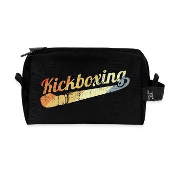Vintage Kickboxing - Recycled Toiletry Zip Bag - black - Front