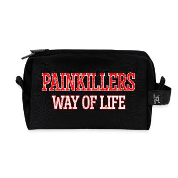 Painkillers Ways of Life Funny Sarcastic Adulthood - Recycled Toiletry Zip Bag - black - Front