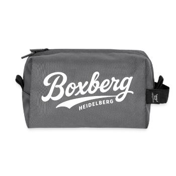 Boxberg Schriftzug Design - Recycelte Kulturtasche - Anthrazit - Vorne