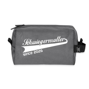schwiegermutter 2026, beste schwiegermutti ever - Recycelte Kulturtasche - Anthrazit - Vorne