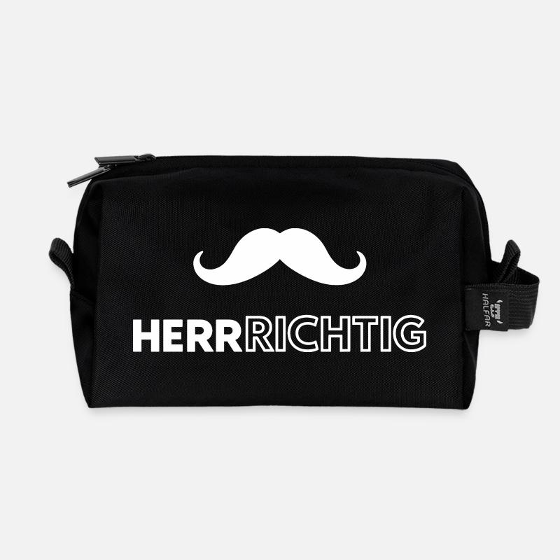 I'm a man - Recycled Toiletry Zip Bag - black