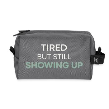 Fatigué mais toujours présent - Trousse de toilette en tissu recyclé - anthracite - Devant