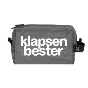 Meilleure phrase folle du bureau - Trousse de toilette en tissu recyclé - anthracite - Devant