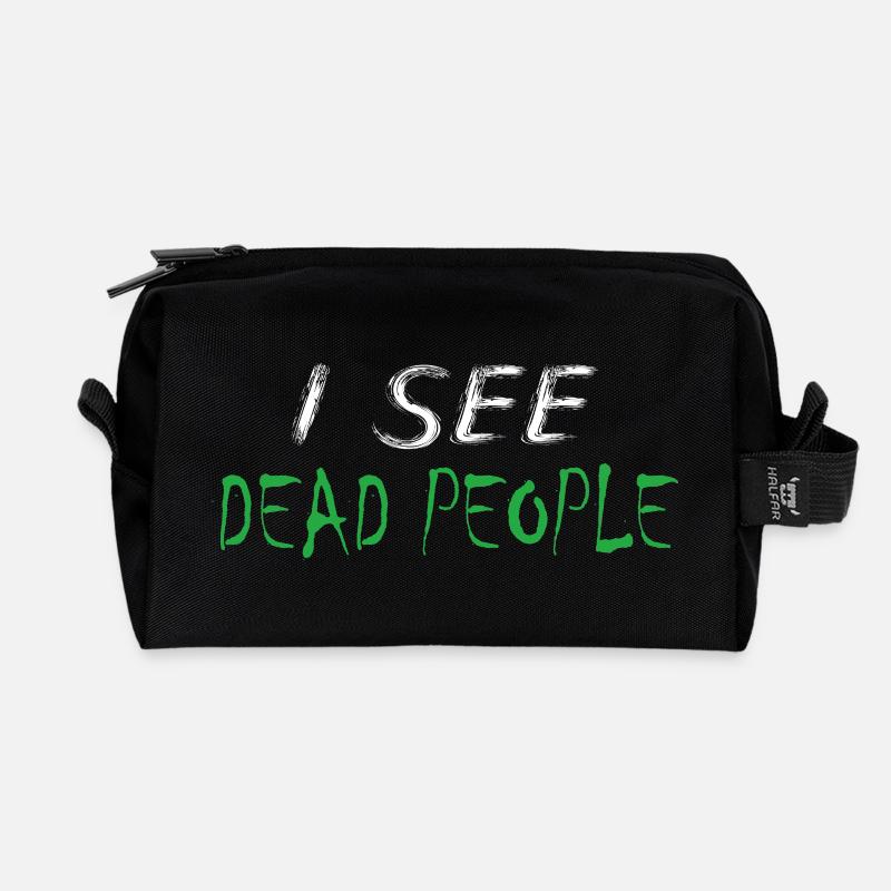 Ich sehe Tote - Recycelte Kulturtasche - Schwarz