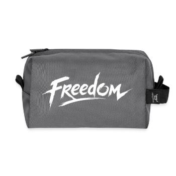 Freedom Brushstroke Energy - Recycled Toiletry Zip Bag - anthracite - Front