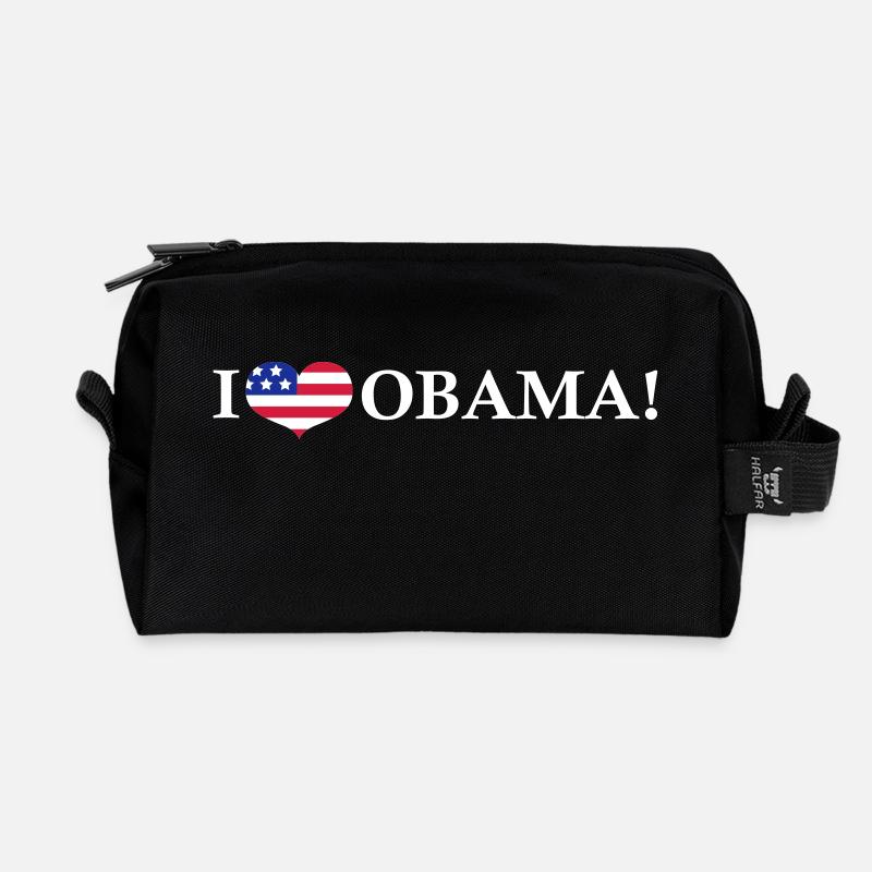 I Heart Obama - Recycelte Kulturtasche - Schwarz