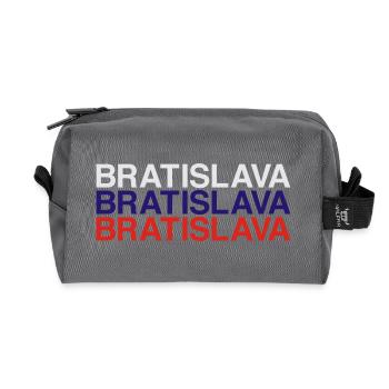 BRATISLAVA Slovakia Slowakei Flagge - Recycelte Kulturtasche - Anthrazit - Vorne