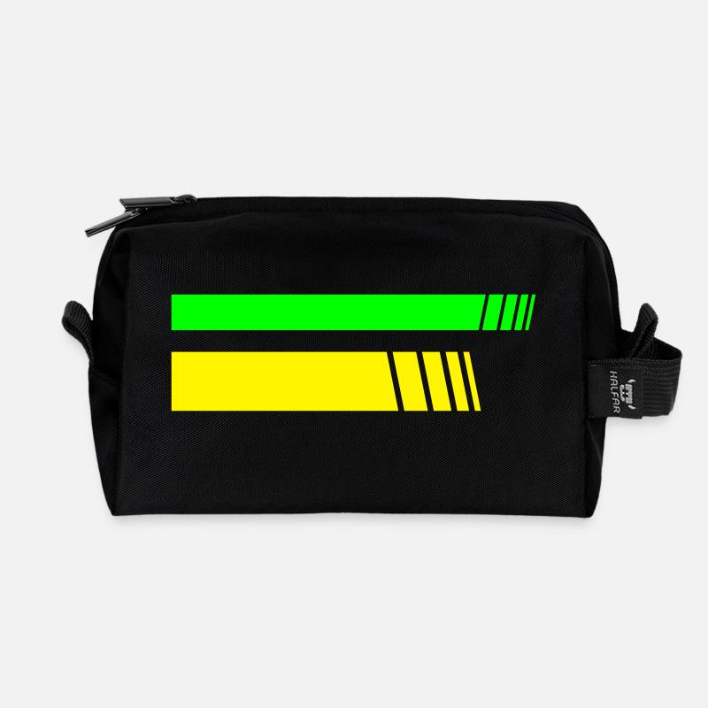 2 Stripes - Recycelte Kulturtasche - Schwarz