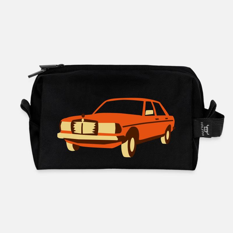 W123 Oldtimer - Recycelte Kulturtasche - Schwarz