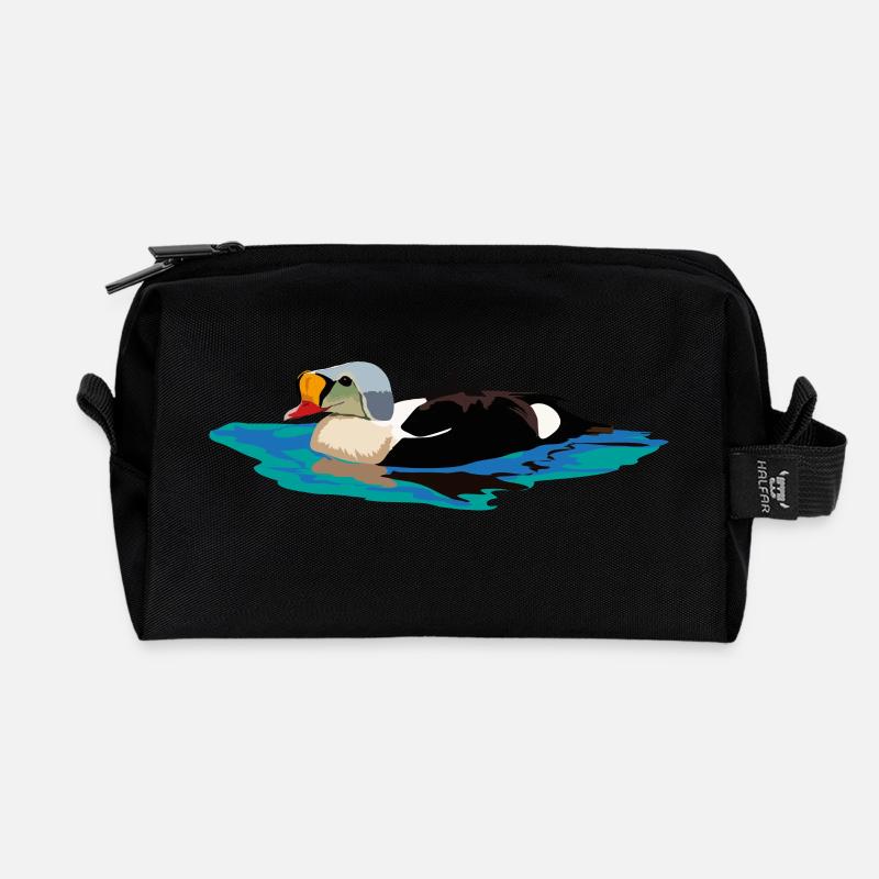 Prachteiderente - Recycelte Kulturtasche - Schwarz